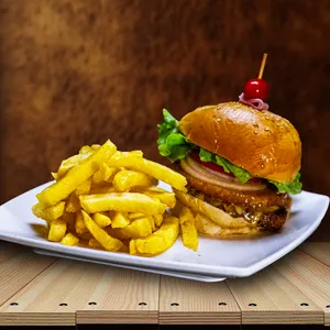 Hamburguesa sencilla con piña