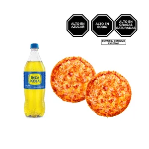 Pack (2 Pizza Familiar Americana + 1 Inca Kola x 1 Lt)