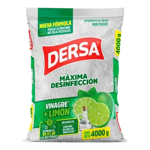 DETERGENTE DERSA PODER MULTIUSOS VINAGRE+LIMON 4000G DETERGENTE DERSA PODER MULTIUSOS VINAGRE+LIMON 4000G