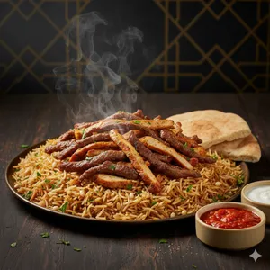 Kebbab - Plato con Arroz