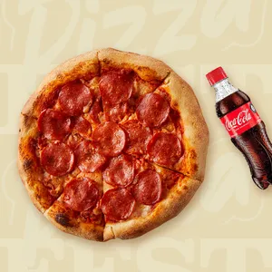 Pizza fest pepperoni mediana + Coca Cola
