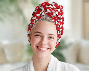 TOALLA DE CABELLO SNOOPY ROJO