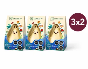 P979 - 3x2 Conejos Alfred chocolate blanco 85 gr.