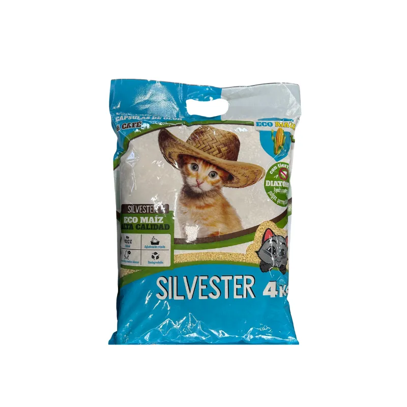 ARENA SANITARIA DE MAIZ SILVESTER X 4 KG PARA GATOS AROMA CAFE ARENA SANITARIA DE MAIZ SILVESTER X 4 KG PARA GATOS AROMA CAFE