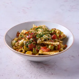 Ravioles De Verduras En Salsa Del Huerto