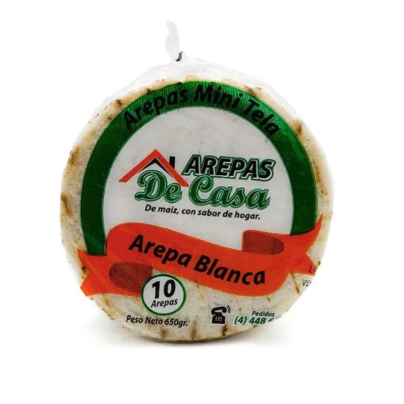 Arepas de maiz arepas de la casa minitela x 10 unds