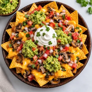 Nachos con Champiñones