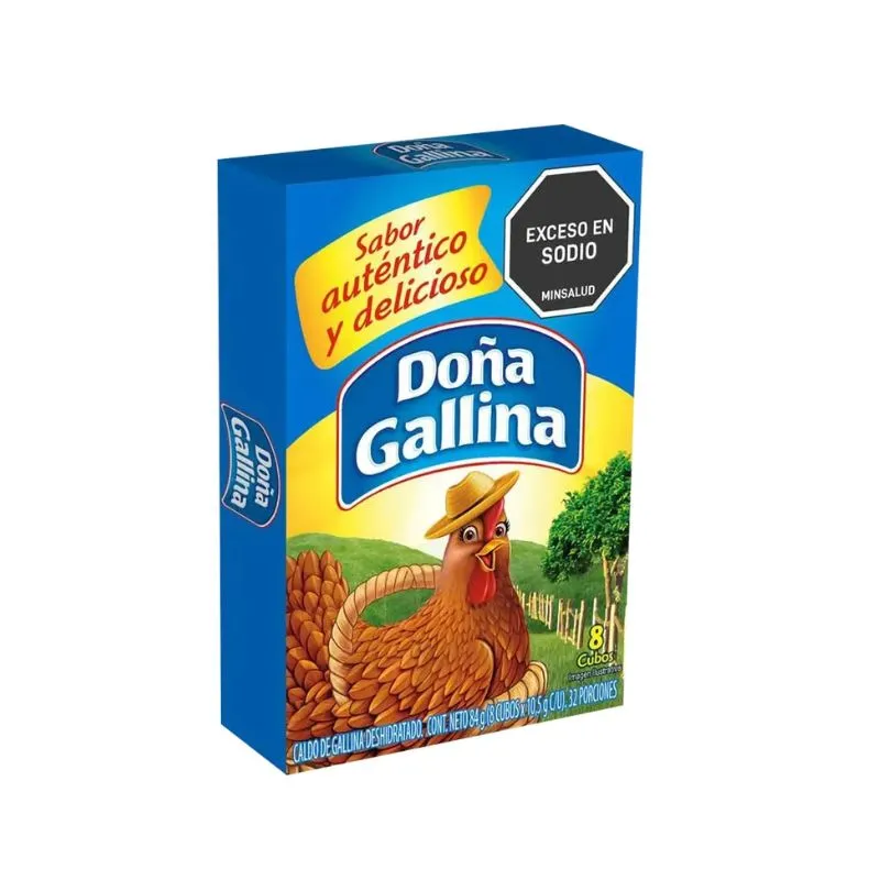 CALDO DE GALLINA DOÑA GALLINA X 84 GRS 8 UNDS
