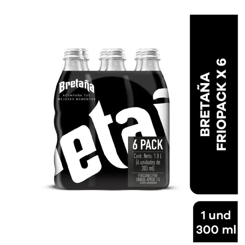 SIXPACK BEBIDA CARBONATADA BRETAÑA X 300 ML SIXPACK BEBIDA CARBONATADA BRETAÑA X 300 ML