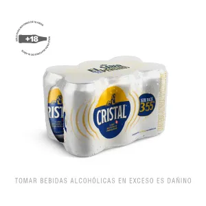 Cerveza Cristal Six Pack Lata 355 ml