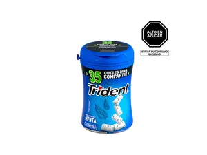 Chicle Trident Menta Botella X 45.5 Gr