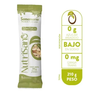 Mezcla frutos secos nutrisano seminario x 210 grs verde
