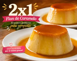 2x1 en Flan de Caramelo