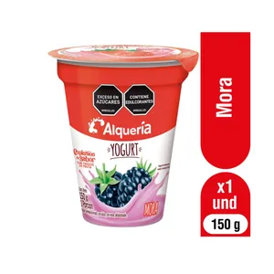 Yogurt alqueria mora x 150 grs con trozos de fruta Yogurt alqueria mora x 150 grs con trozos de fruta