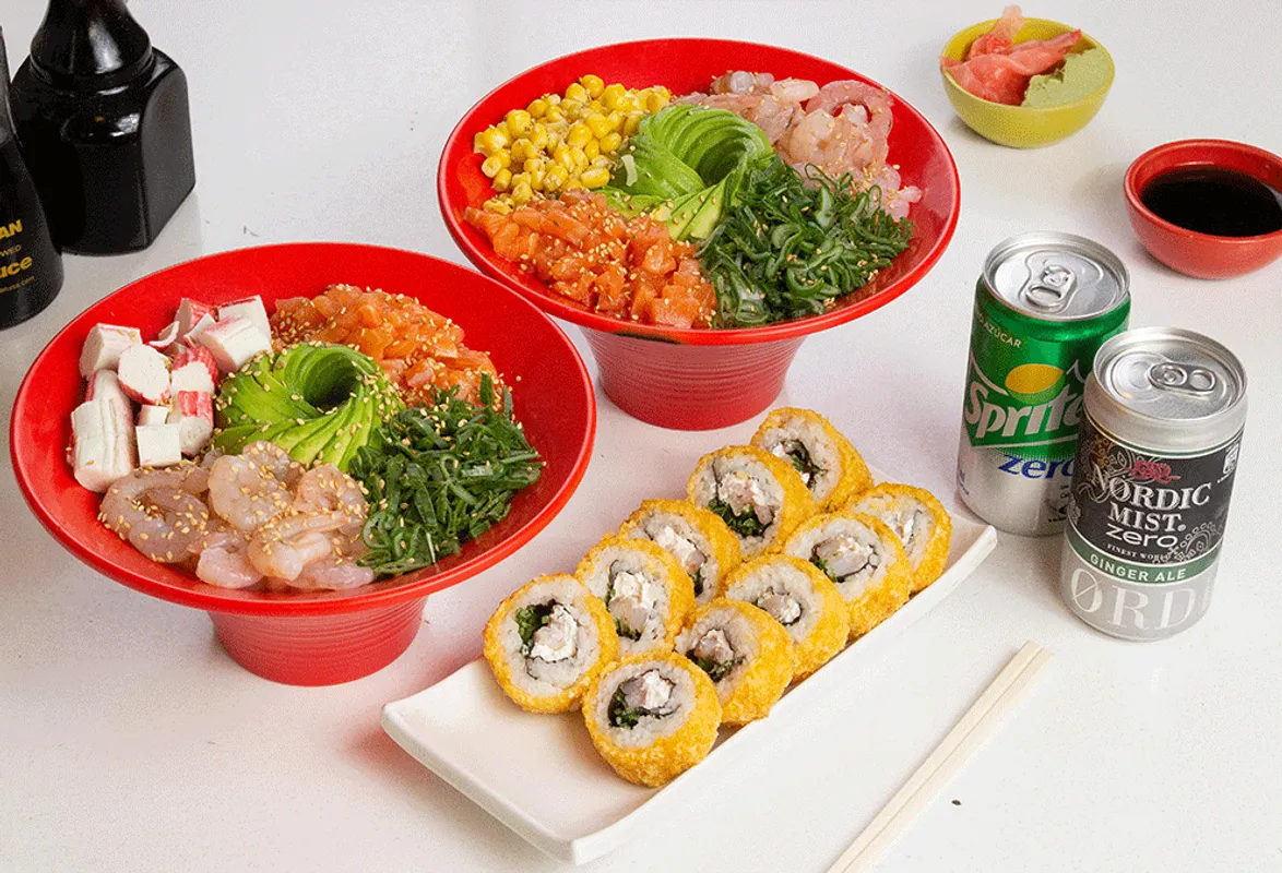 Gohan M Promo 2 - 2 Gohan M, 10 Pzs Roll, 2 Bebidas 330ml Gohan M Promo 2 - 2 Gohan M, 10 Pzs Roll, 2 Bebidas 330ml