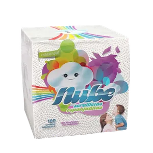 SERVILLETAS NUBE ESPONJADITAS DOBLADAS 100UNI
