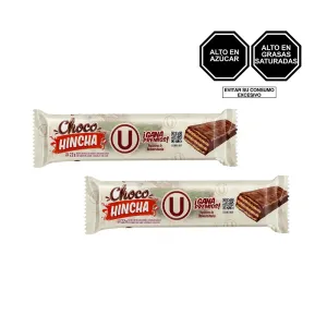 Pack 2 Wafer Choco Hincha Universitario Chocolate 22 gr
