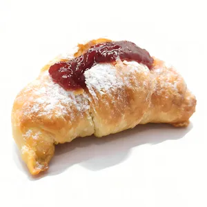 Medialuna rellena frutilla