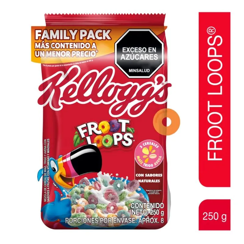 Cereal froot loops kelloggs x 250 grs bolsa Cereal froot loops kelloggs x 250 grs bolsa