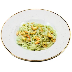 Fetuccini de Camaron y Pesto