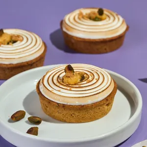 Pie de limón y pistacho