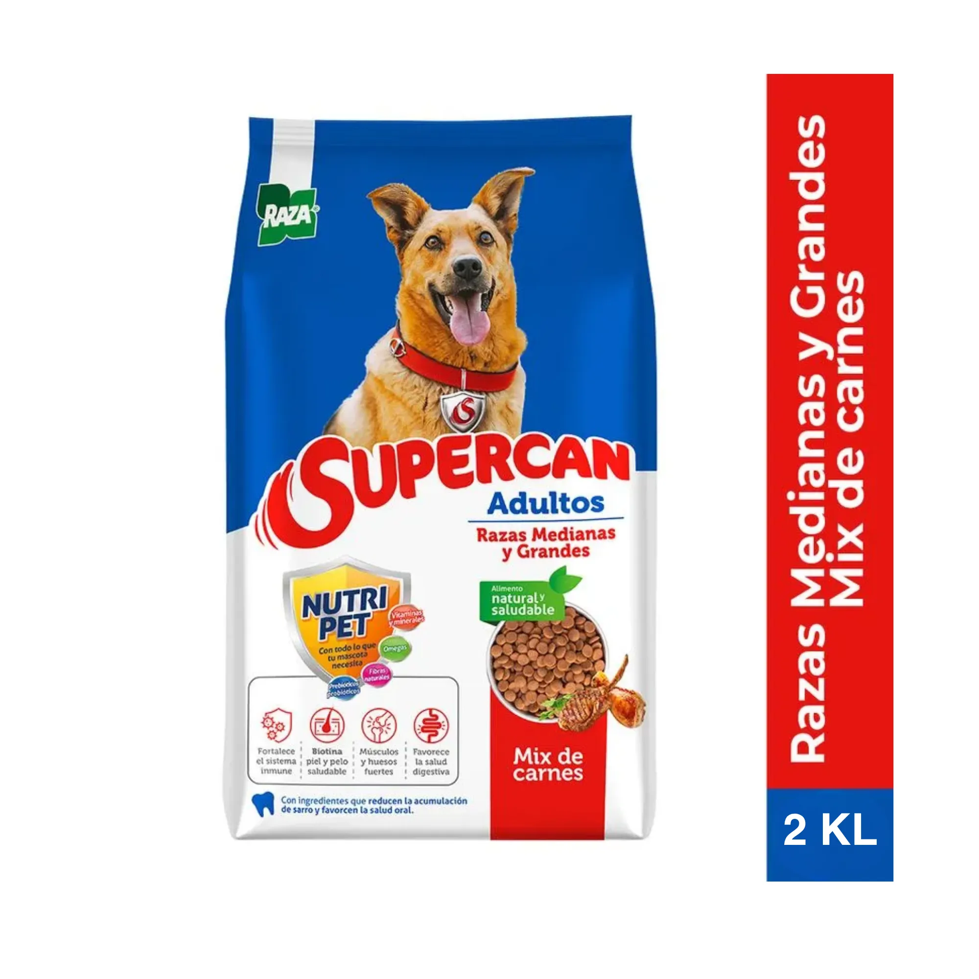Supercan CONCENTRADO PERROS SUPERCAN 2 KL ADULTOS RAZAS MEDIANAS Y GRANDES ...