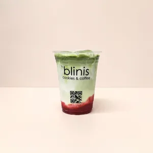 Matcha y frambuesa frio