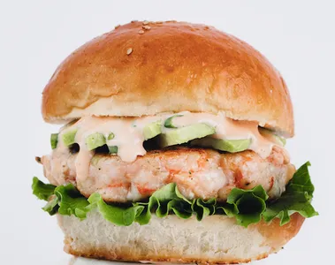 Caja de hamburguesas langostinos clasica 150 gr (4 unid)