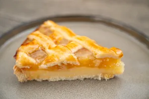Trozo de kuchen de manzana