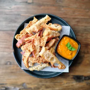 Focaccia Crostini with Dip