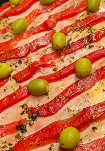 Jamón y morron
