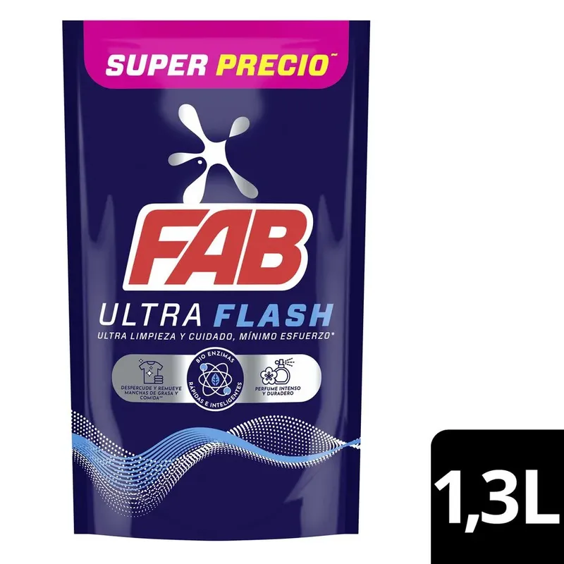 DETERGENTE LIQUIDO FAB 1.3L ULTRA FLASH DETERGENTE LIQUIDO FAB 1.3L ULTRA FLASH