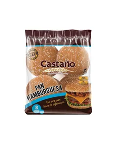 Pan Hamburguesas 8 unidades 460gr Castaño Pan Hamburguesas 8 unidades 460gr Castaño