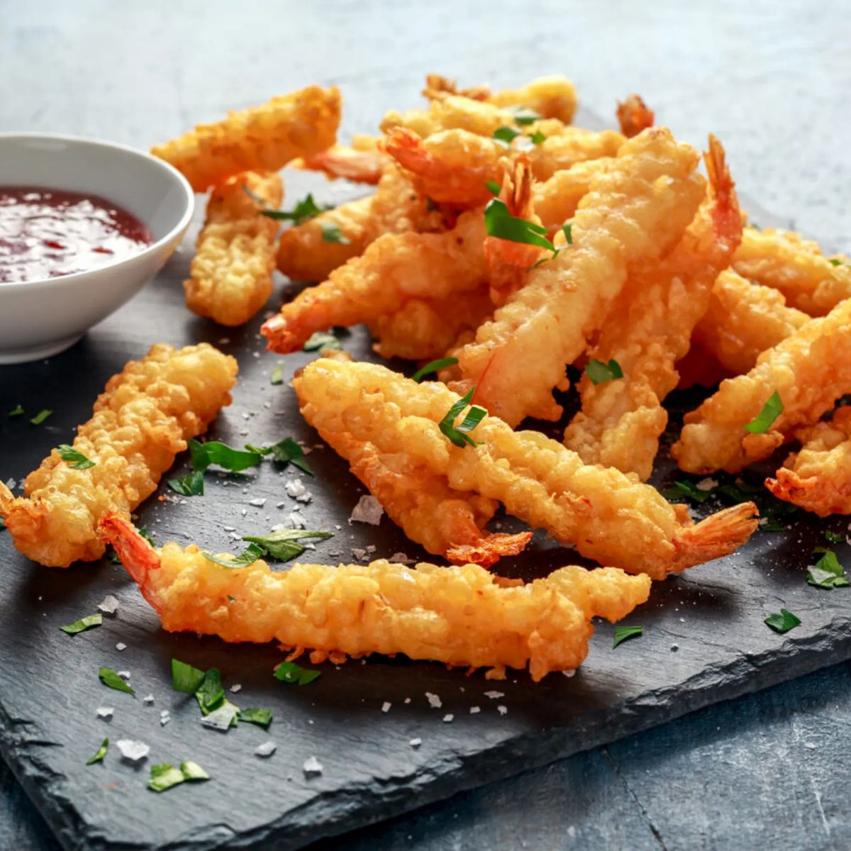 3 bandejas de camarones tempura 10 unidades 3 bandejas de camarones tempura 10 unidades