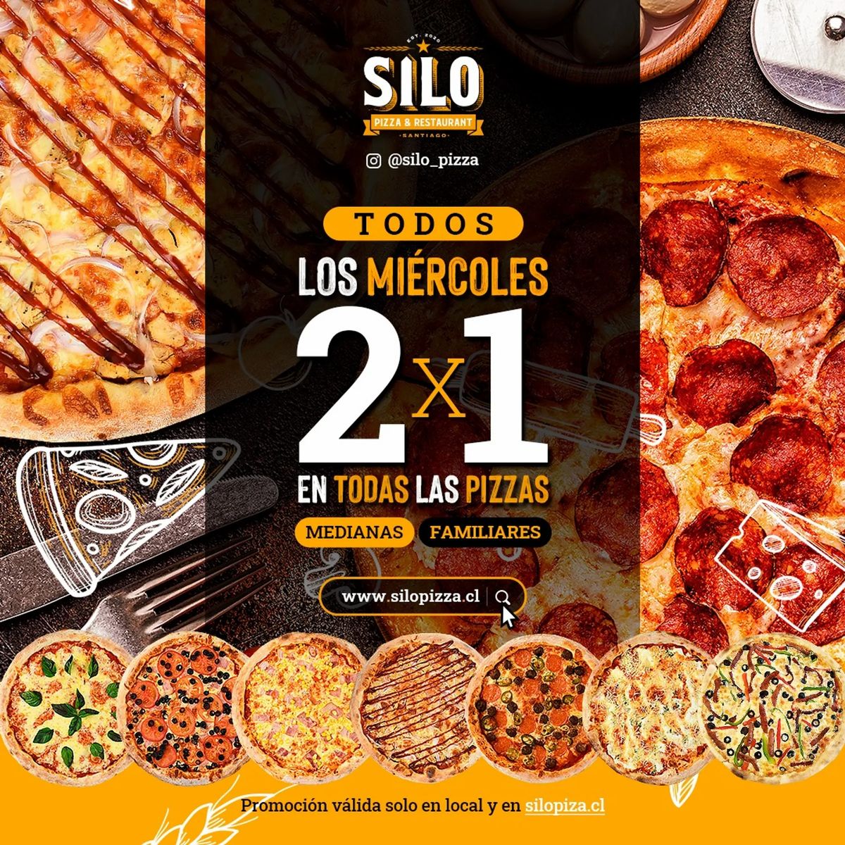 MIERCOLES: 2 x 1 en Pizzas Familiares MIERCOLES: 2 x 1 en Pizzas Familiares