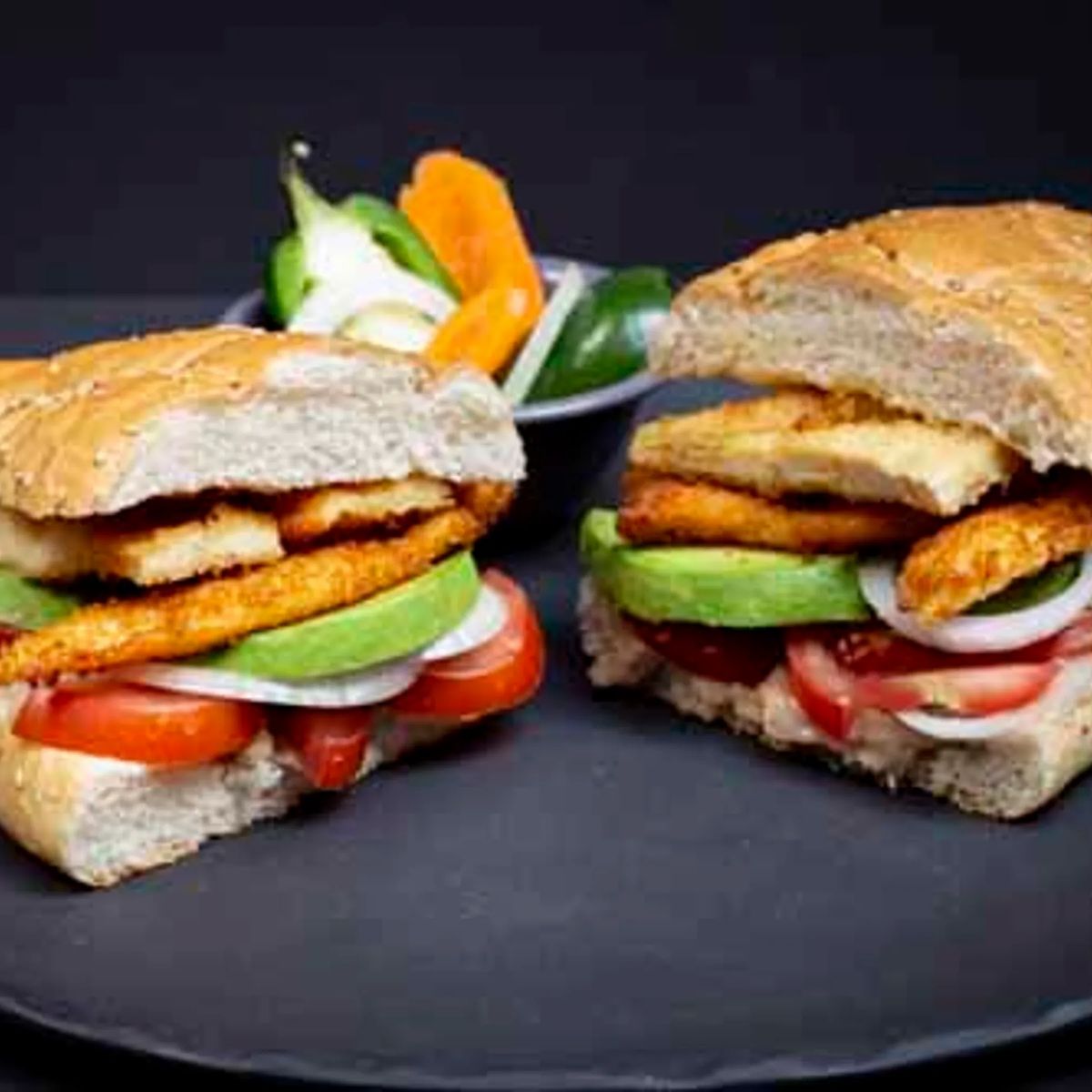 Torta de milanesa de pollo Torta de milanesa de pollo