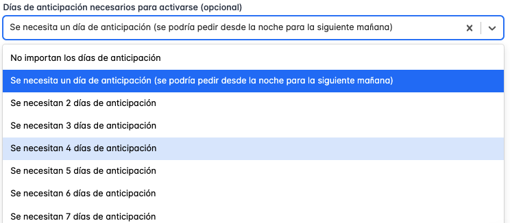 Ejemplo de anticipación