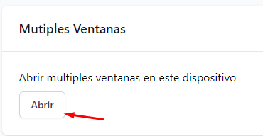 Barra superior del modo ventanas múltiples