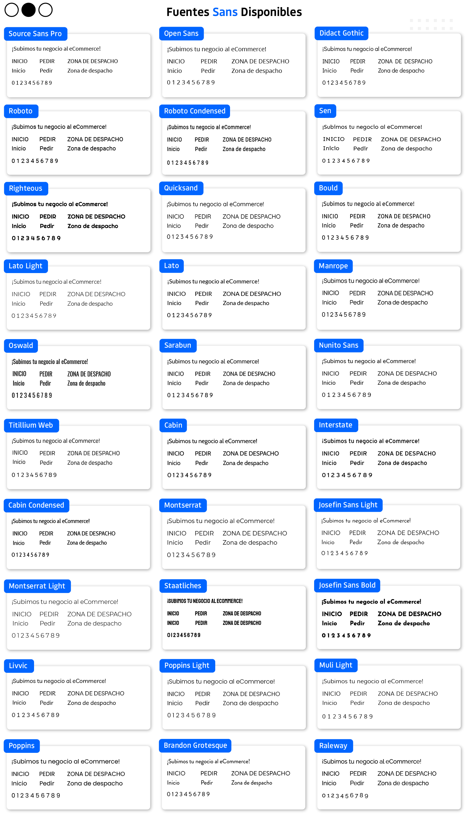 Logos de fuentes sans