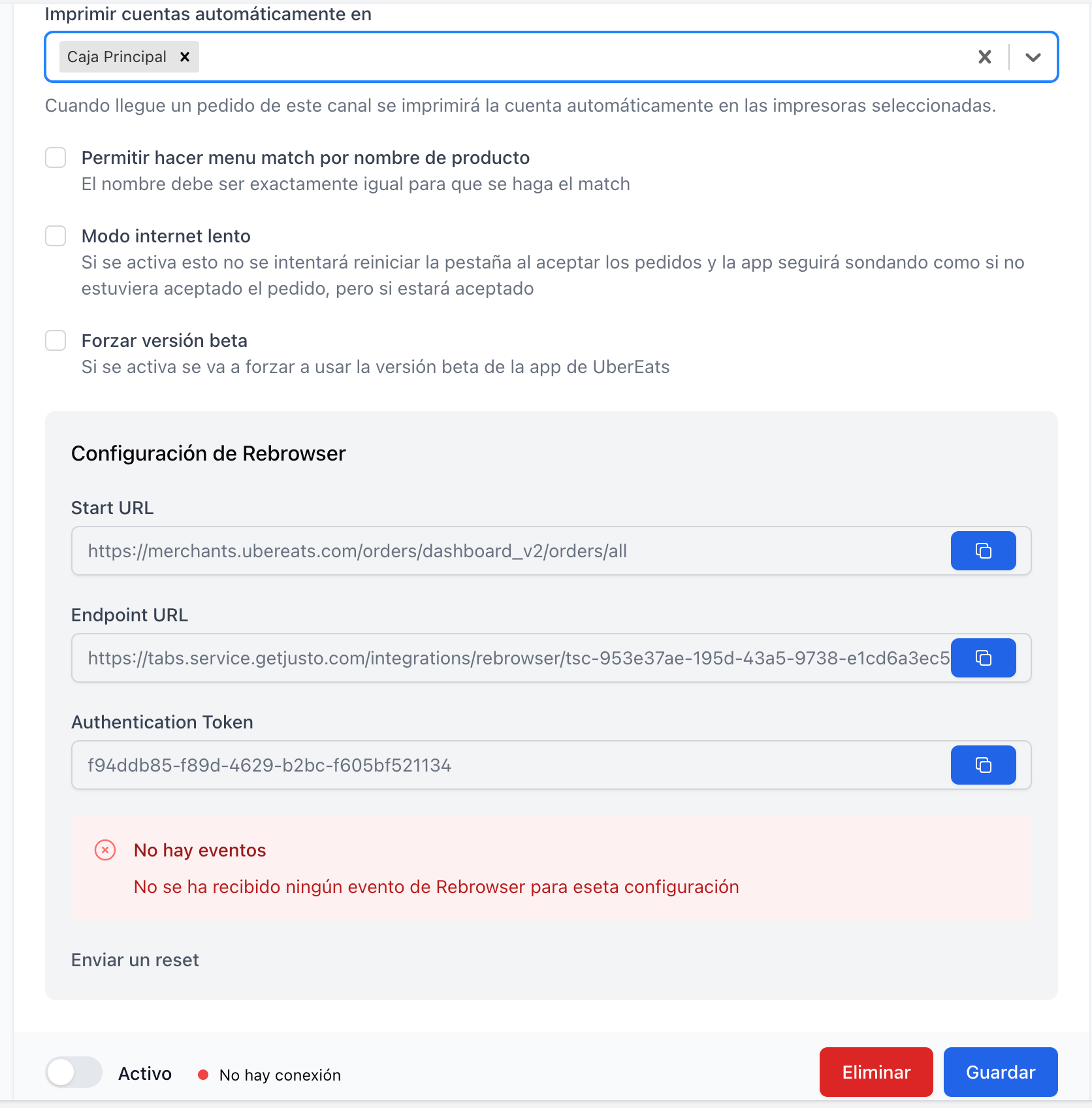 Configuración de impresión