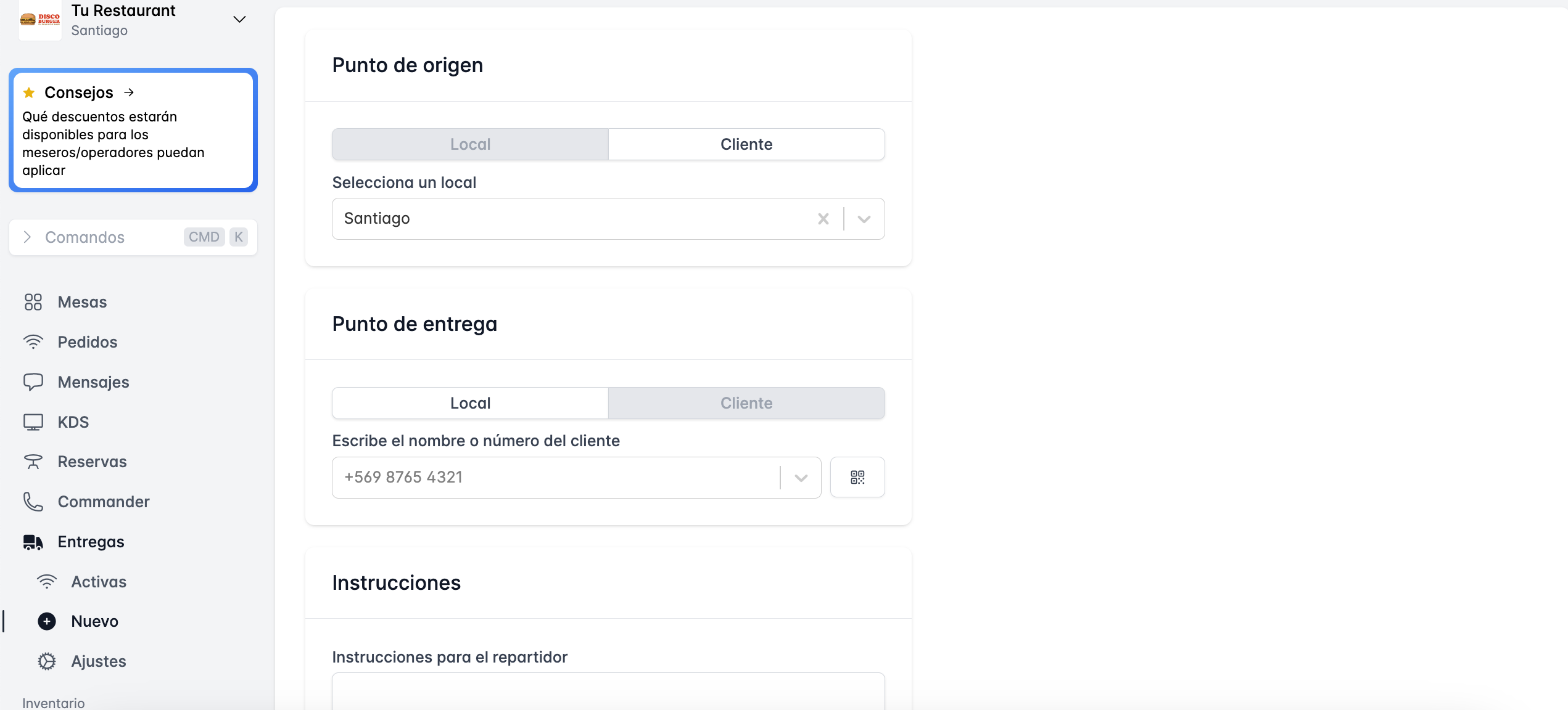 Formulario de ejemplo