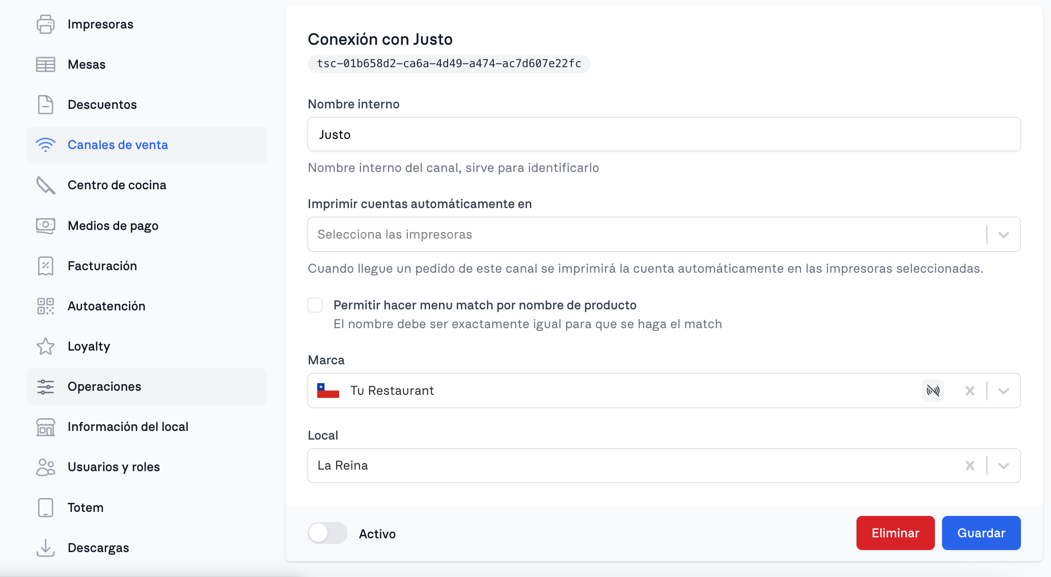 Pantalla de ingreso de información