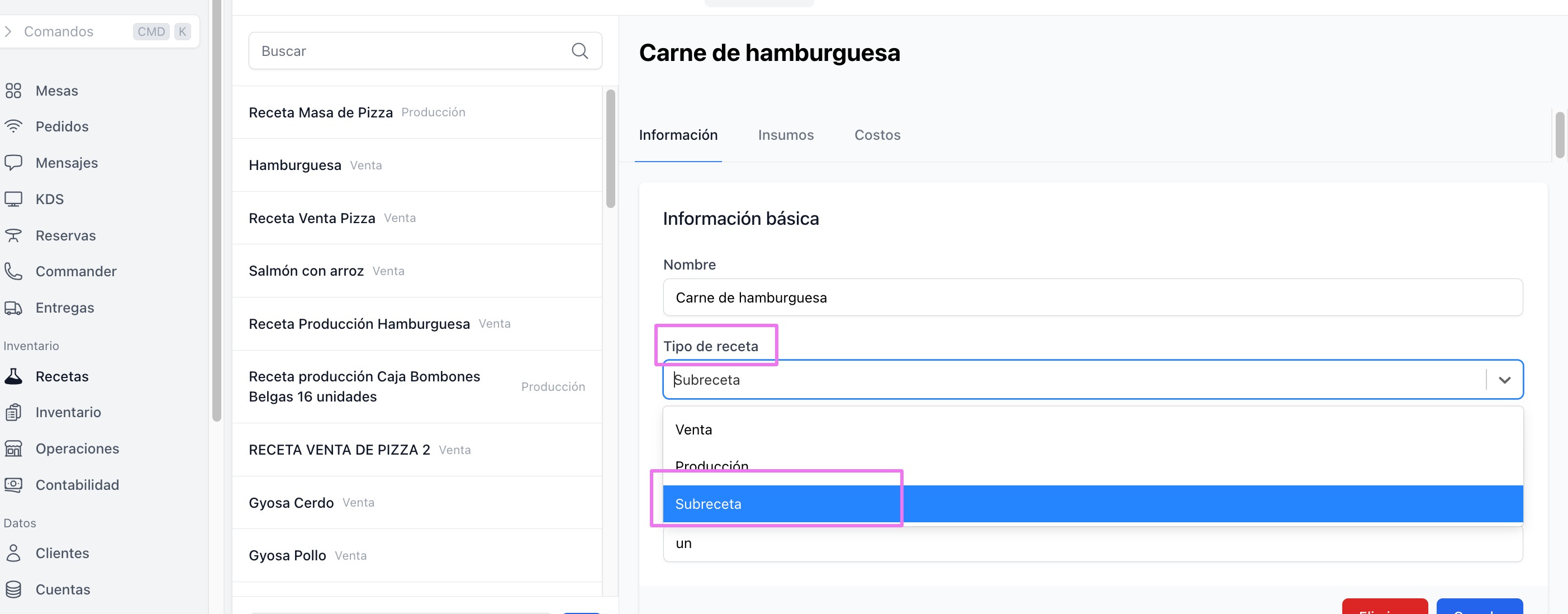 Imagen Subreceta