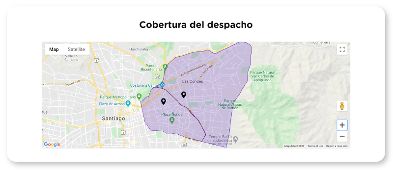 Mapa de despacho